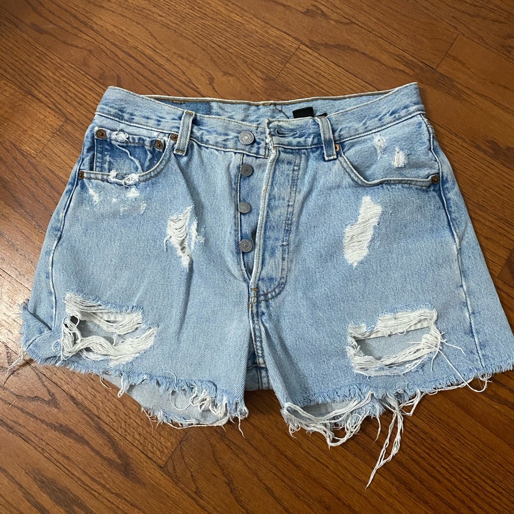 Urban renewal button up levi shorts